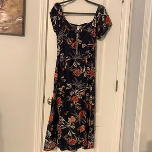 Roxy | Dresses | Roxy Lady Winter Again Printed Midi Dress Size Medium |  Poshmark